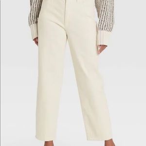 Universal Thread High Rise Straight Jeans Ecru